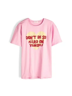 GATE Długa bawełniana koszulka z nadrukiem| Koszulki I Topy·Koszulki|Koszulki I Topy·Koszulki Z Nadrukiem