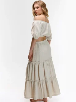 GATE Długa bawełniana spódnica| Kategorie·Spódnice ☀️