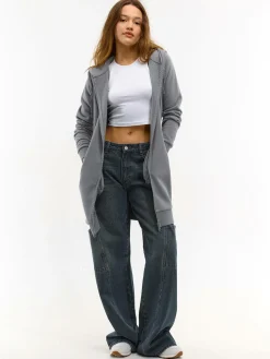 GATE Długa bluza na zamek| Swetry I Bluzy·Bluzy