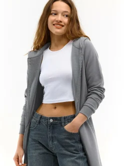 GATE Długa bluza na zamek| Swetry I Bluzy·Bluzy