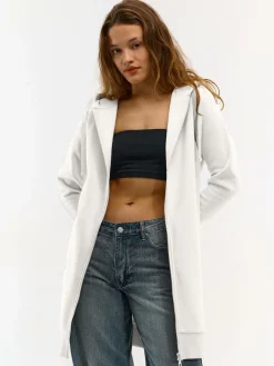 GATE Długa bluza na zamek| Swetry I Bluzy·Bluzy