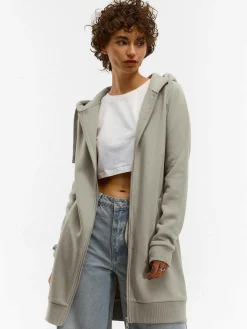 GATE Długa bluza na zamek| Swetry I Bluzy·Bluzy