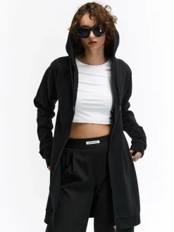 GATE Długa bluza z kapturem| Swetry I Bluzy·Bluzy