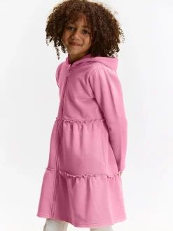 GATE Długa bluza z kapturem i marszczeniami|Dzieci Dziewczynki·Bluzki