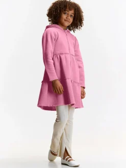 GATE Długa bluza z kapturem i marszczeniami|Dzieci Dziewczynki·Bluzki