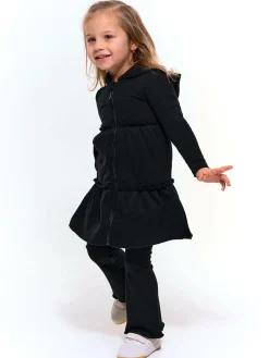 GATE Długa bluza z kapturem i marszczeniami|Dzieci Dziewczynki·Bluzki