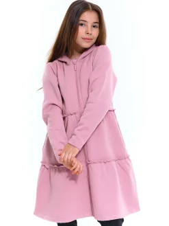 GATE Długa bluza z kapturem i marszczeniami|Dzieci Dziewczynki·Bluzki