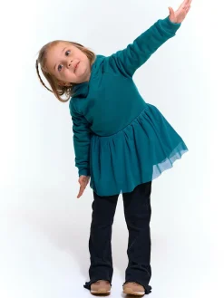 GATE Długa bluza z tiulowymi marszczeniami|Dzieci Dziewczynki·Bluzki