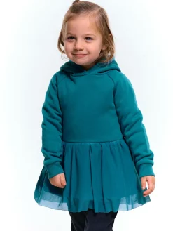 GATE Długa bluza z tiulowymi marszczeniami|Dzieci Dziewczynki·Bluzki