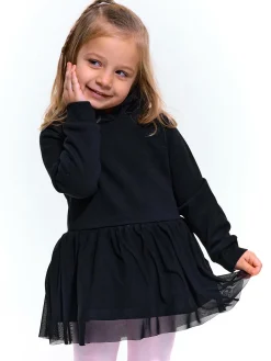 GATE Długa bluza z tiulowymi marszczeniami|Dzieci Dziewczynki·Bluzki