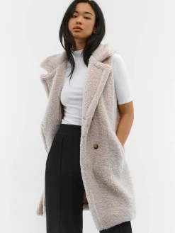 GATE Długa kamizelka typu plusz| Kurtki I Płaszcze·Kamizelki