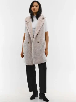 GATE Długa kamizelka typu plusz| Kurtki I Płaszcze·Kamizelki