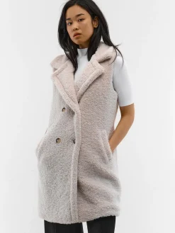 GATE Długa kamizelka typu plusz| Kurtki I Płaszcze·Kamizelki