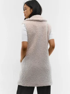 GATE Długa kamizelka typu plusz| Kurtki I Płaszcze·Kamizelki