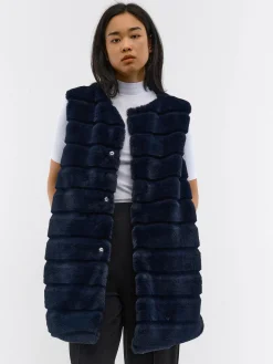 GATE Długa kamizelka z imitacji futra| Kurtki I Płaszcze·Kamizelki|Kurtki I Płaszcze·Pikowana Kurtka