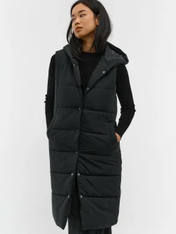 GATE Długa kamizelka z kapturem| Kurtki I Płaszcze·Kamizelki|Kurtki I Płaszcze·Pikowana Kurtka