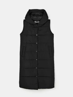 GATE Długa kamizelka z kapturem| Kurtki I Płaszcze·Kamizelki|Kurtki I Płaszcze·Pikowana Kurtka