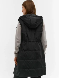 GATE Długa kamizelka z kapturem| Kurtki I Płaszcze·Kamizelki|Kurtki I Płaszcze·Pikowana Kurtka