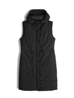 GATE Długa kamizelka z kapturem| Kurtki I Płaszcze·Kamizelki|Kurtki I Płaszcze·Pikowana Kurtka