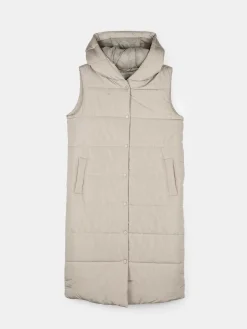 GATE Długa kamizelka z kapturem| Kurtki I Płaszcze·Kamizelki|Kurtki I Płaszcze·Pikowana Kurtka