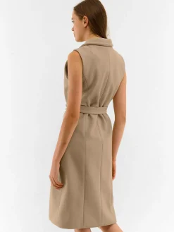 GATE Długa kamizelka z paskiem| Kurtki I Płaszcze·Kamizelki