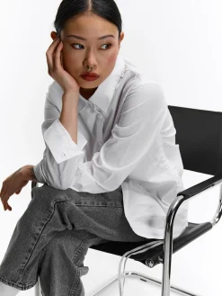 GATE Długa koszula bawełniana|Damskie Koszulki I Topy·Koszule Damskie