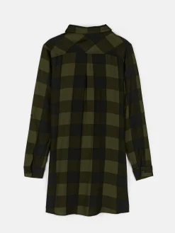 GATE Długa koszula w kratę|Dzieci Dziewczynki·Bluzki I Koszule