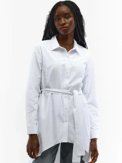 GATE Długa koszula z paskiem|Damskie Koszulki I Topy·Koszule Damskie