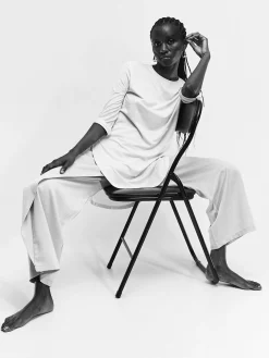 GATE Długa koszulka ze 3/4 rękawem| Koszulki I Topy·Koszulki