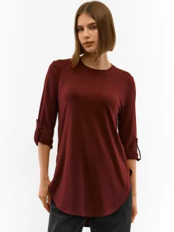 GATE Długa koszulka ze 3/4 rękawem| Koszulki I Topy·Koszulki