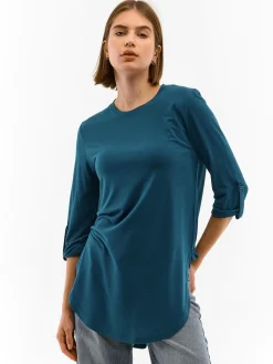 GATE Długa koszulka ze 3/4 rękawem| Koszulki I Topy·Koszulki