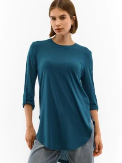 GATE Długa koszulka ze 3/4 rękawem| Koszulki I Topy·Koszulki