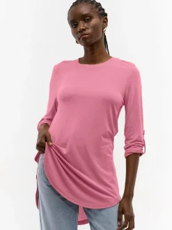 GATE Długa koszulka ze 3/4 rękawem| Koszulki I Topy·Koszulki