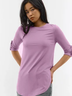 GATE Długa koszulka ze 3/4 rękawem| Koszulki I Topy·Koszulki