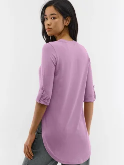 GATE Długa koszulka ze 3/4 rękawem| Koszulki I Topy·Koszulki