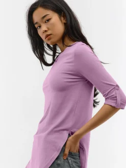 GATE Długa koszulka ze 3/4 rękawem| Koszulki I Topy·Koszulki