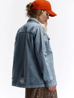 GATE Długa kurtka dżinsowa| Kurtki I Płaszcze·Kurtki Przejściowe