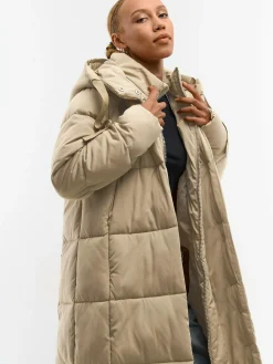 GATE Długa kurtka zimowa z kapturem| Kurtki I Płaszcze·Kurtki Zimowe|Kurtki I Płaszcze·Pikowana Kurtka