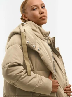 GATE Długa kurtka zimowa z kapturem| Kurtki I Płaszcze·Kurtki Zimowe|Kurtki I Płaszcze·Pikowana Kurtka