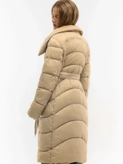 GATE Długa kurtka zimowa z paskiem| Kurtki I Płaszcze·Kurtki Zimowe|Kurtki I Płaszcze·Pikowana Kurtka