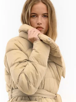 GATE Długa kurtka zimowa z paskiem| Kurtki I Płaszcze·Kurtki Zimowe|Kurtki I Płaszcze·Pikowana Kurtka