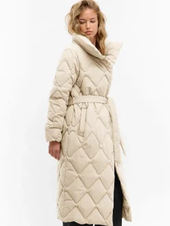 GATE Długa kurtka zimowa z paskiem| Kurtki I Płaszcze·Kurtki Zimowe|Kurtki I Płaszcze·Pikowana Kurtka