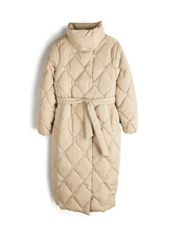 GATE Długa kurtka zimowa z paskiem| Kurtki I Płaszcze·Kurtki Zimowe|Kurtki I Płaszcze·Pikowana Kurtka