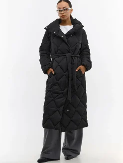 GATE Długa kurtka zimowa z paskiem| Kurtki I Płaszcze·Kurtki Zimowe|Kurtki I Płaszcze·Pikowana Kurtka