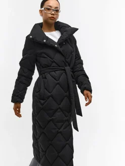 GATE Długa kurtka zimowa z paskiem| Kurtki I Płaszcze·Kurtki Zimowe|Kurtki I Płaszcze·Pikowana Kurtka