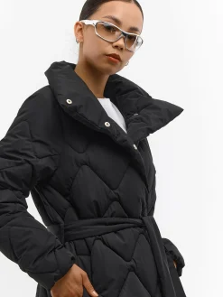 GATE Długa kurtka zimowa z paskiem| Kurtki I Płaszcze·Kurtki Zimowe|Kurtki I Płaszcze·Pikowana Kurtka