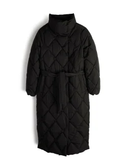 GATE Długa kurtka zimowa z paskiem| Kurtki I Płaszcze·Kurtki Zimowe|Kurtki I Płaszcze·Pikowana Kurtka