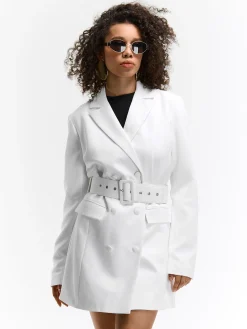 GATE Długa marynarka z paskiem| Kurtki I Płaszcze·Żakiety