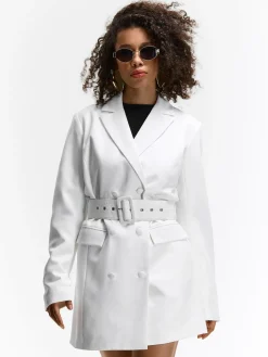 GATE Długa marynarka z paskiem| Kurtki I Płaszcze·Żakiety