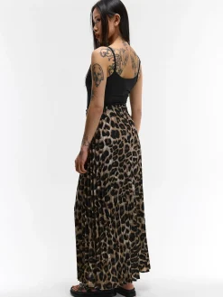 GATE Długa spódnica ze zwierzęcym wzorem| Kategorie·Spódnice ☀️|Maternity